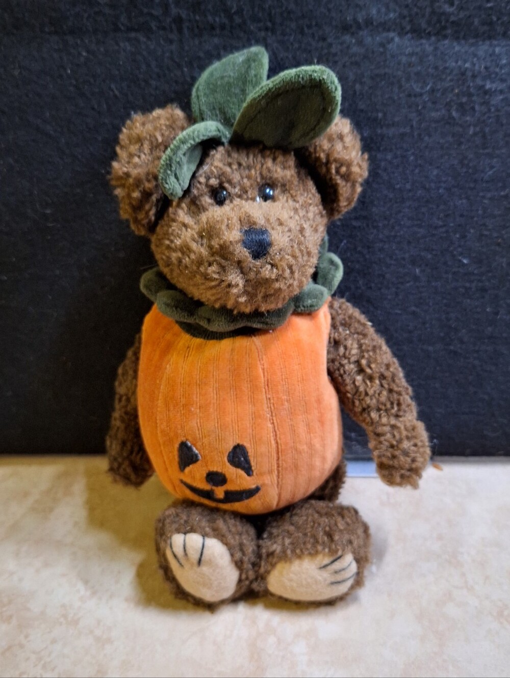 Boyds Bears 1999 Punkie Boobear #919630 Halloween Pumpkin Plush Jointed 10"